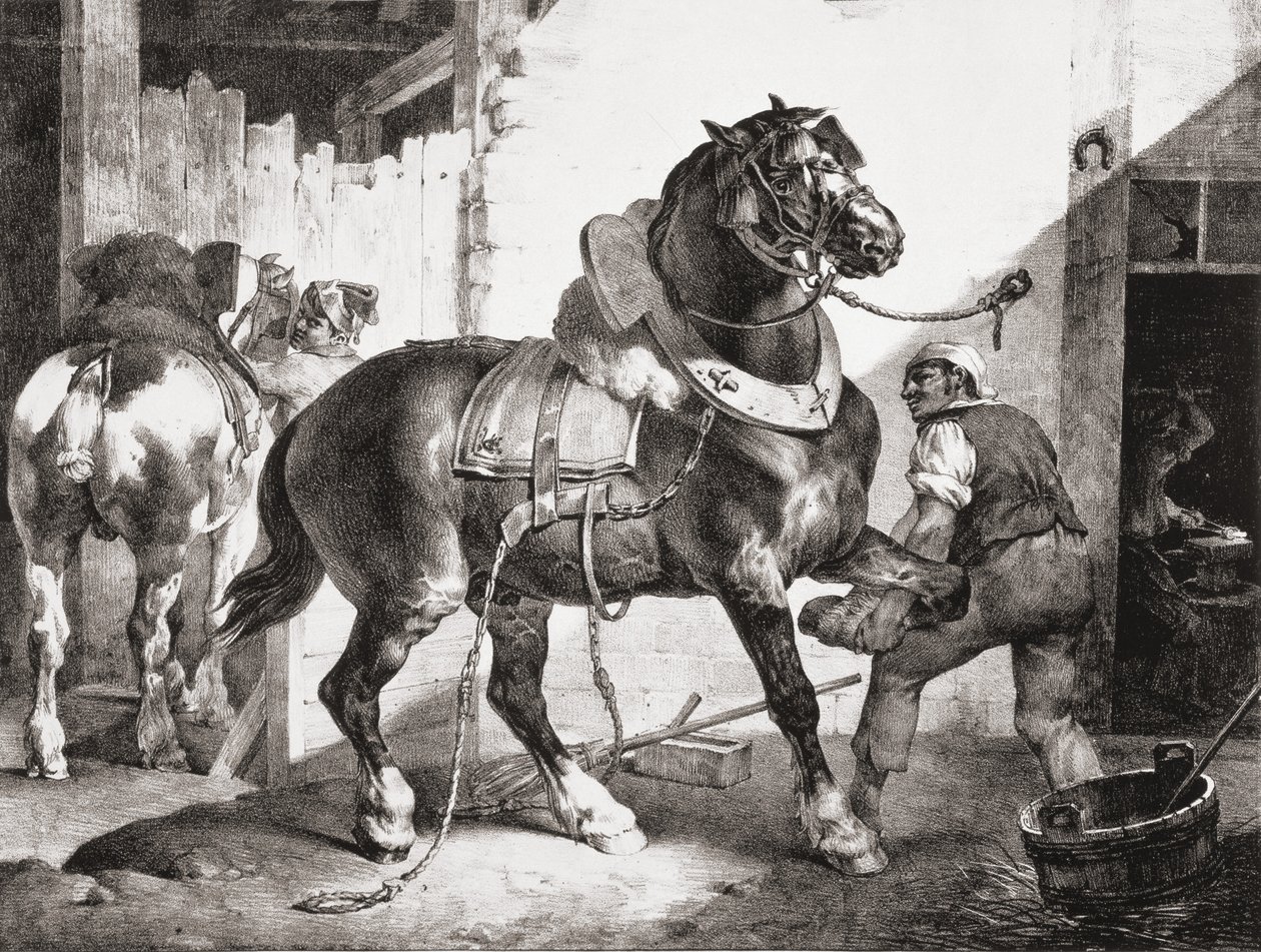 फोर्ज, एट्यूड्स डे चेवॉक्स, 1822 से द्वारा थियोडोर गेरिकौल्ट