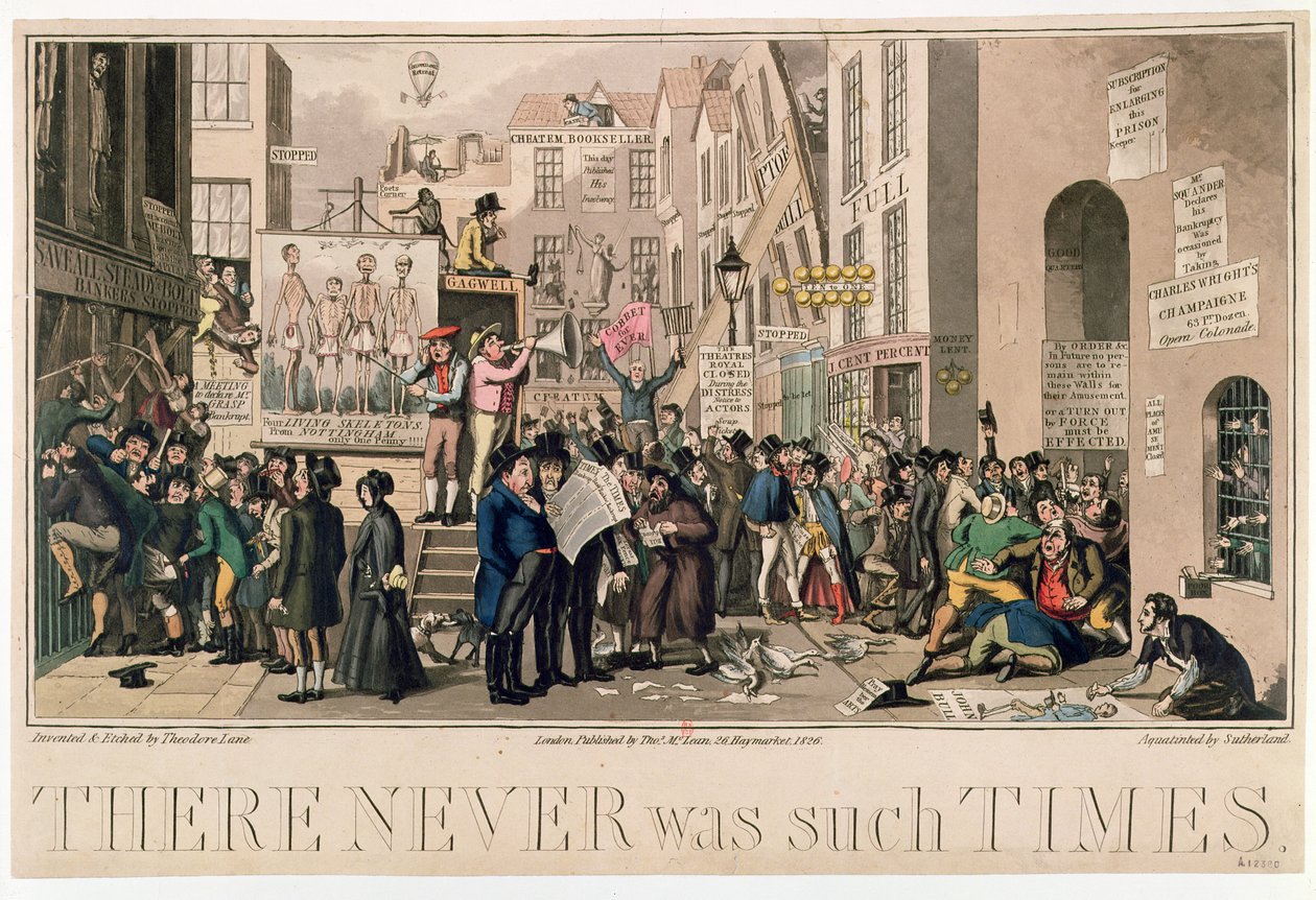 &39;वेट नेवर इज दिस टाइम्स&39;, 1826 (एक्वाटिंट) द्वारा थियोडोर लेन