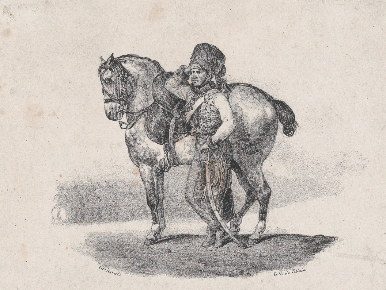 द ट्रम्पेट ऑफ़ द हसर्ड्स, 1823। द्वारा थियोडोर गेरिकौल्ट