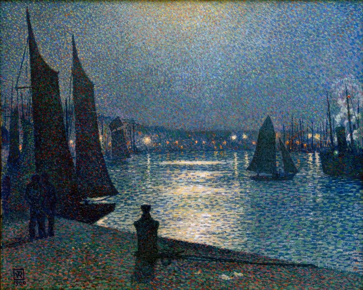 गु। वी। Rysselberghe, Boulogne में चांदनी रात द्वारा थियो वैन रिसेलबर्ग