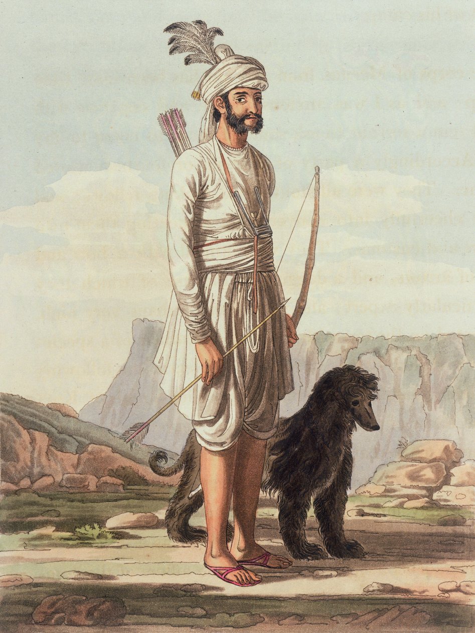 5 अप्रैल 1813 (रंग उत्कीर्णन), &39;ए महरत्ता कैम्प&39; से जाजगुर का एक मीना द्वारा थॉमस बैक्सटर