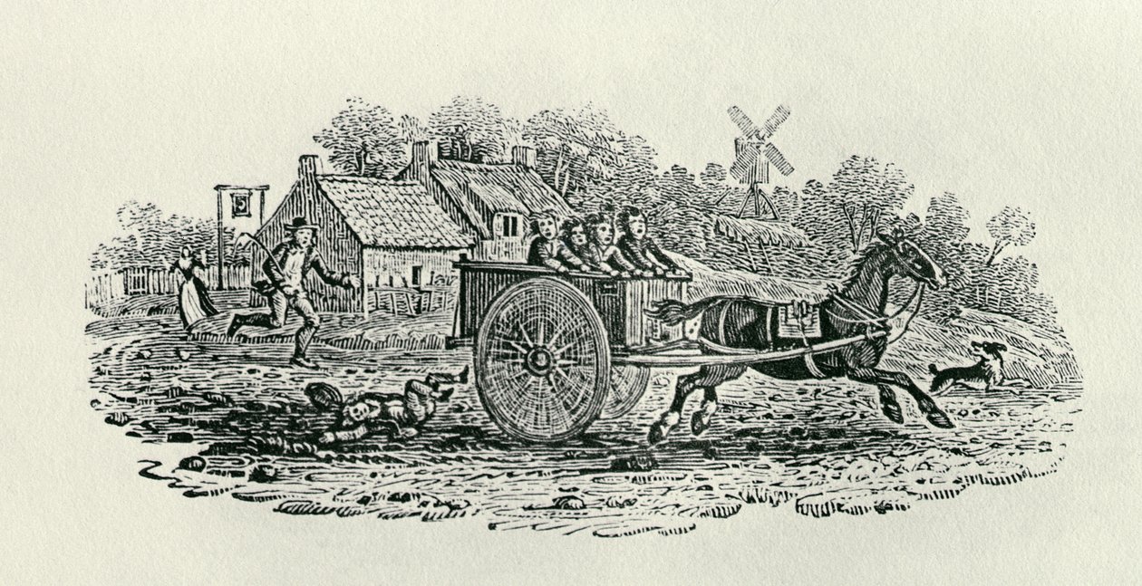 रनवे कार्ट &39;लैंड बर्ड्स, सी। 1797 (लकड़ी की नक्काशी) द्वारा थॉमस बेविक