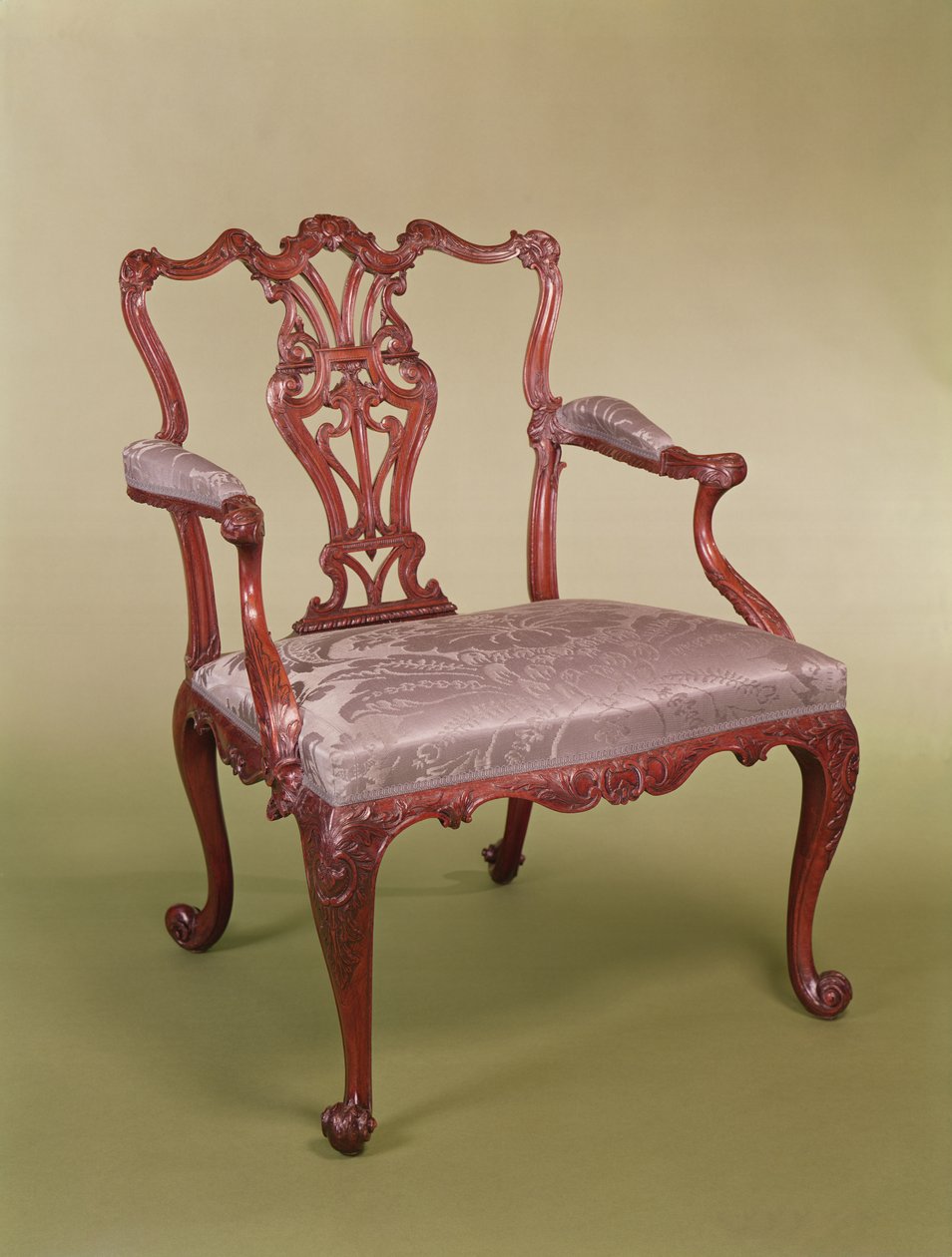 थॉमस चिप्पेंडेल द्वारा आर्मचेयर, c.1760 (महोगनी) द्वारा थॉमस चिप्पेंडेल