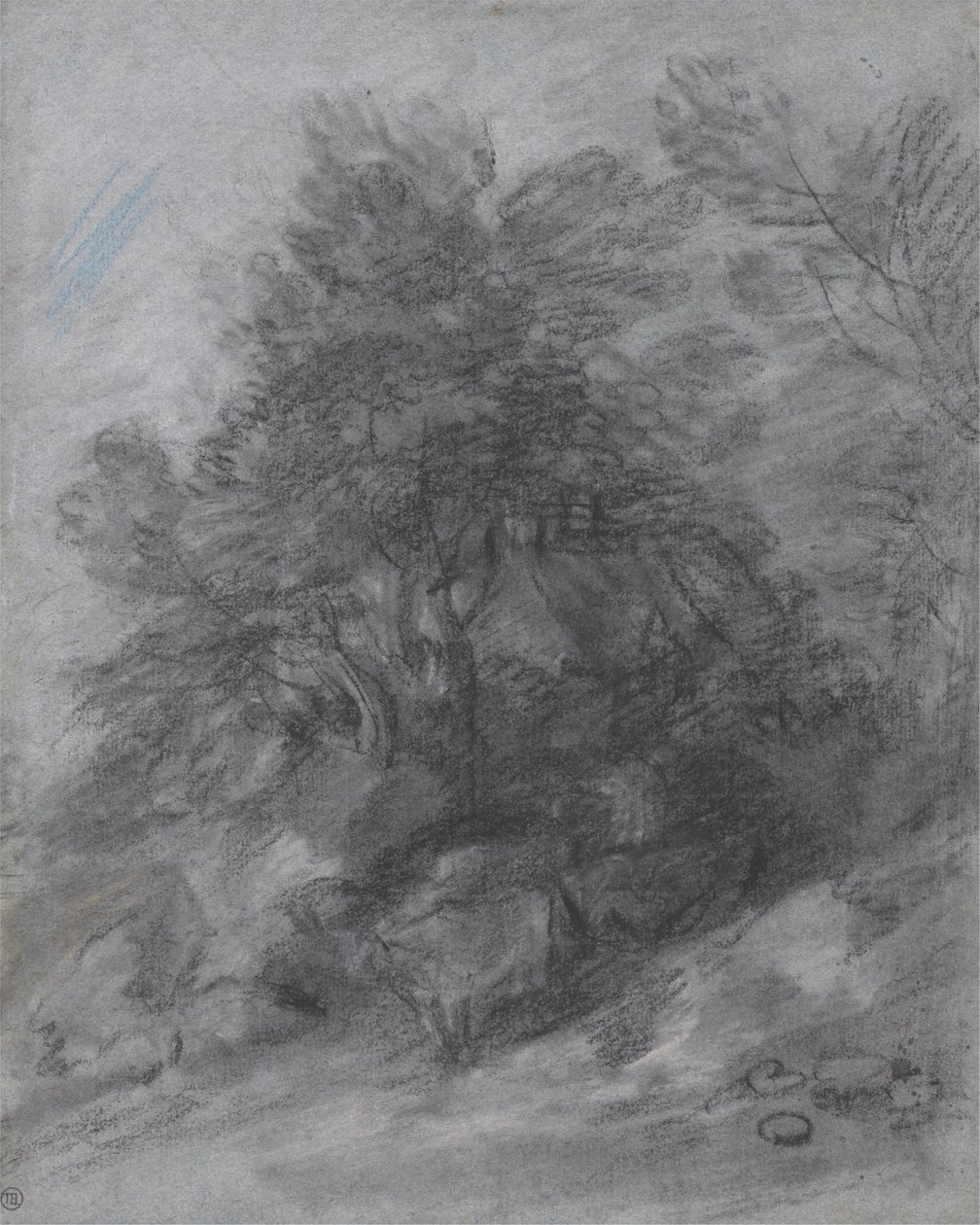 Herdsman, गायों और कॉटेज के साथ Wooded लैंडस्केप द्वारा थॉमस गेन्सबोरो