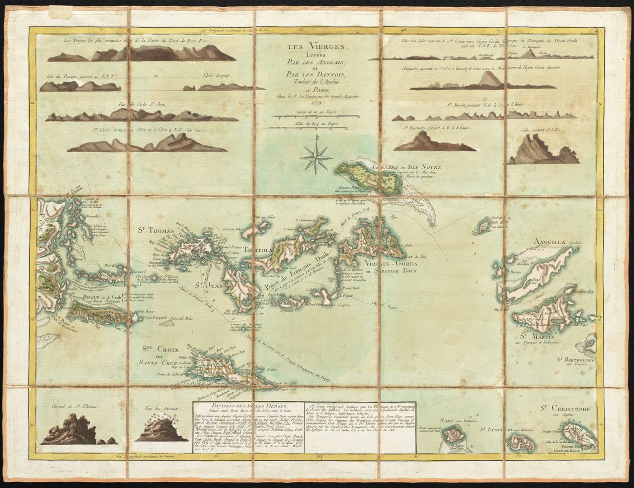 ब्रिटिश वर्जिन आइलैंड्स, जॉर्जेस-लुई ले रूज द्वारा उत्कीर्ण, 1779 द्वारा थॉमस जेफ़रीज़