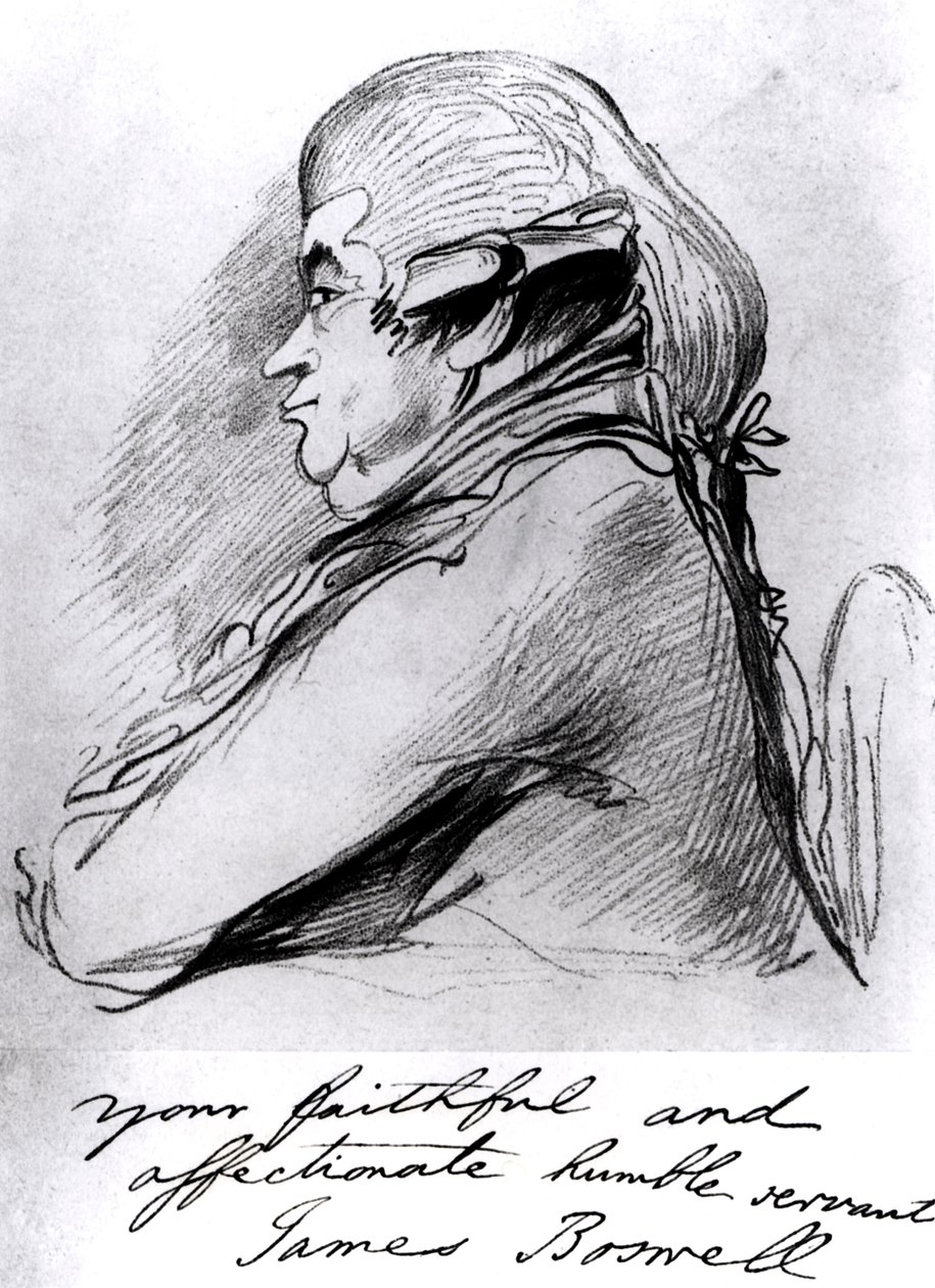 जेम्स बॉस्वेल (1740-95), c.1790-95 द्वारा थॉमस लॉरेंस