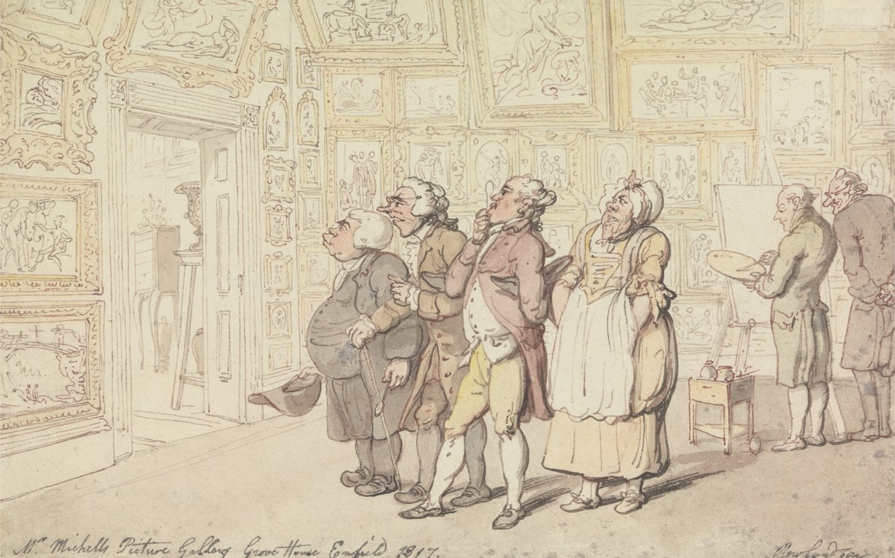 मिचेल्स पिक्चर गैलरी, ग्रोव हाउस, एनफील्ड 1817 द्वारा थॉमस रोलैंड्सन