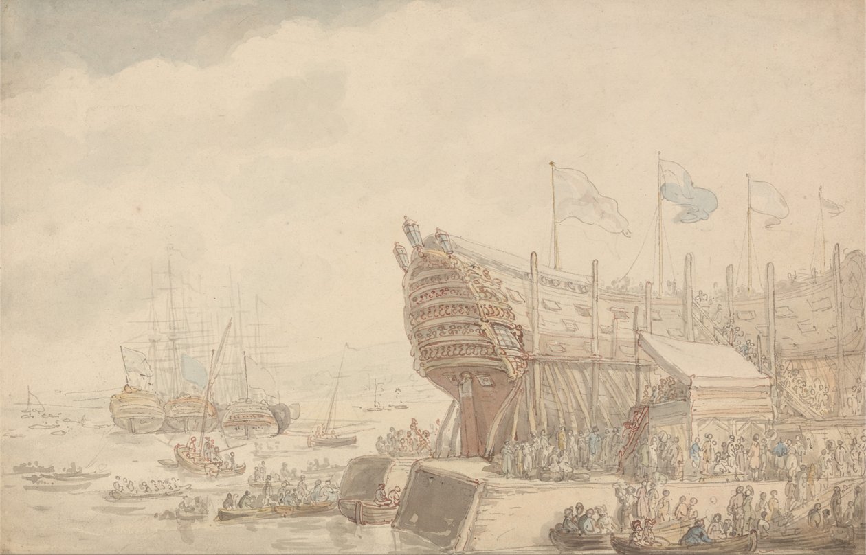 HMS Hibernia 1804 की शुरूआत द्वारा थॉमस रोलैंड्सन