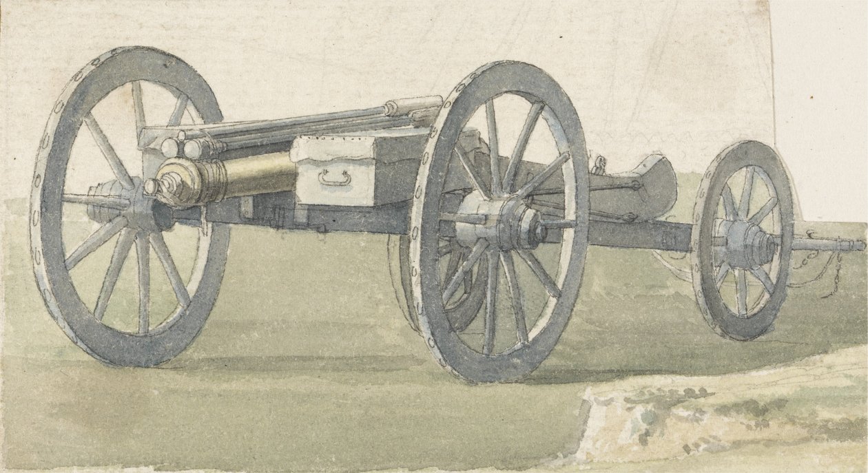 गन, c.1747 (कागज पर डब्ल्यूसी स्याही के साथ पेन) द्वारा थॉमस सैंडबी
