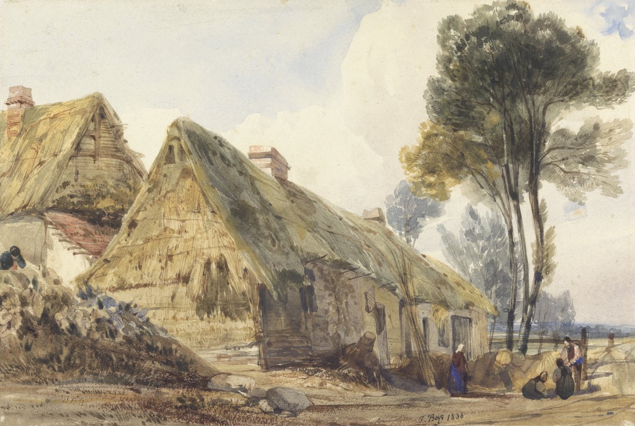 स्विस कॉटेज, लंदन, 1836 को देखें (कागज पर wc) द्वारा थॉमस शॉटर बॉयज़