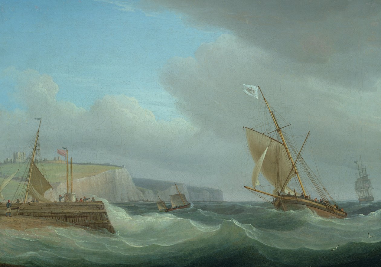 Dover, c.1760 की शिपिंग (जोड़ी के लिए 444855 देखें) द्वारा थॉमस व्हिटकॉम्ब