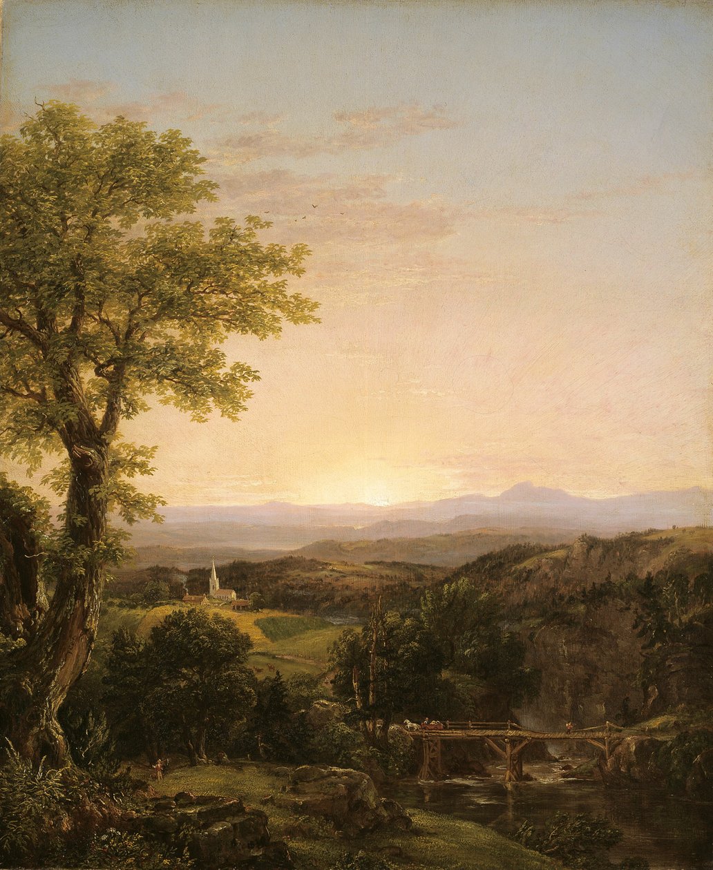न्यू इंग्लैंड के दृश्य, 1839। द्वारा थॉमस कोल