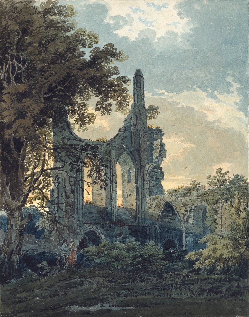 बायलैंड एबे, यॉर्कशायर, c1793 द्वारा थॉमस गिर्टिन