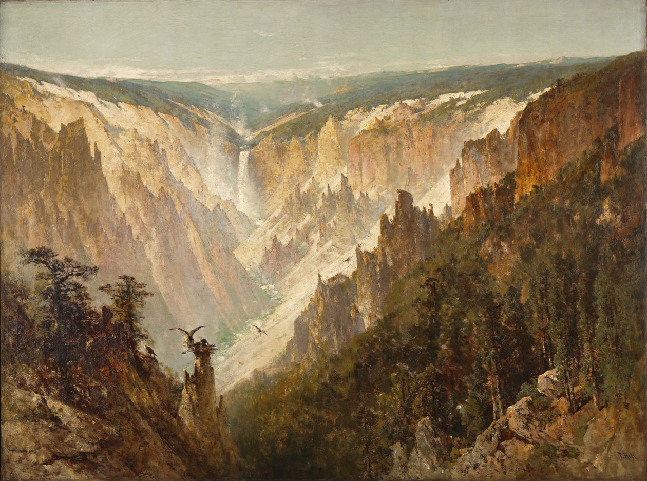 द पीलीस्टोन का ग्रैंड कैनियन, c.1884 द्वारा थॉमस हिल