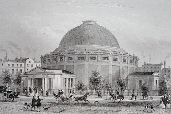 वाइल्ड्स मॉन्स्टर ग्लोब, c.1851 (उत्कीर्णन) द्वारा थॉमस होस्मर (बाद में) शेफर्ड