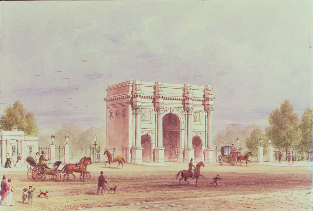 मार्बल आर्क, c.1851 द्वारा थॉमस होसमर शेफर्ड