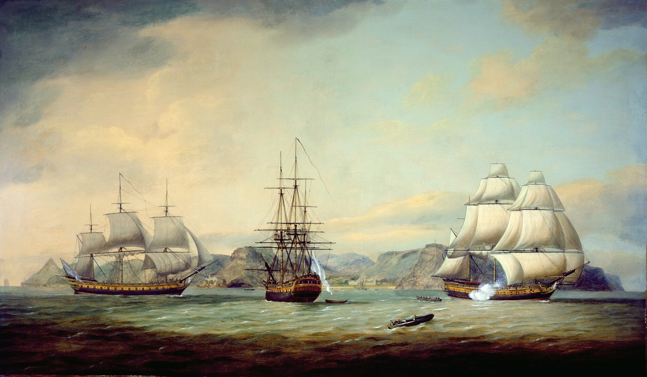 सेंट हेलेना, 1788 में ईस्ट इंडीमैन सेरेस द्वारा थॉमस लुनी