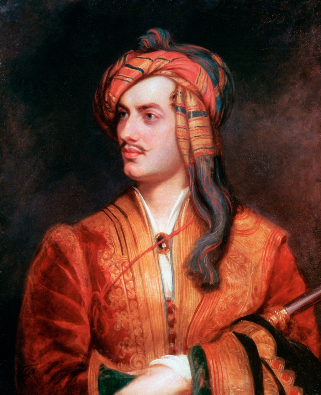 अल्बानियाई पोशाक में रोशडेल का बायरन, 1813 द्वारा थॉमस फिलिप्स