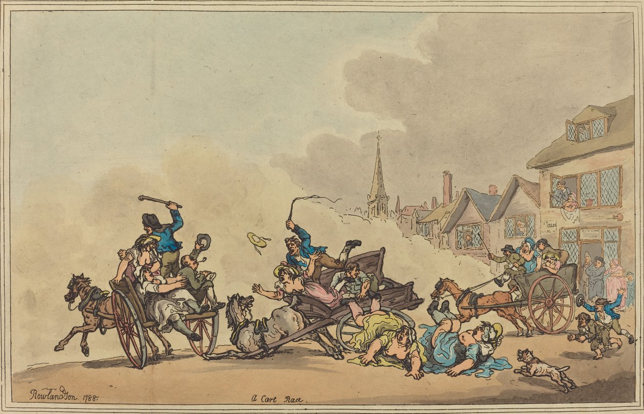 ए कार्ट रेस, 1788। द्वारा थॉमस रोलैंड्सन