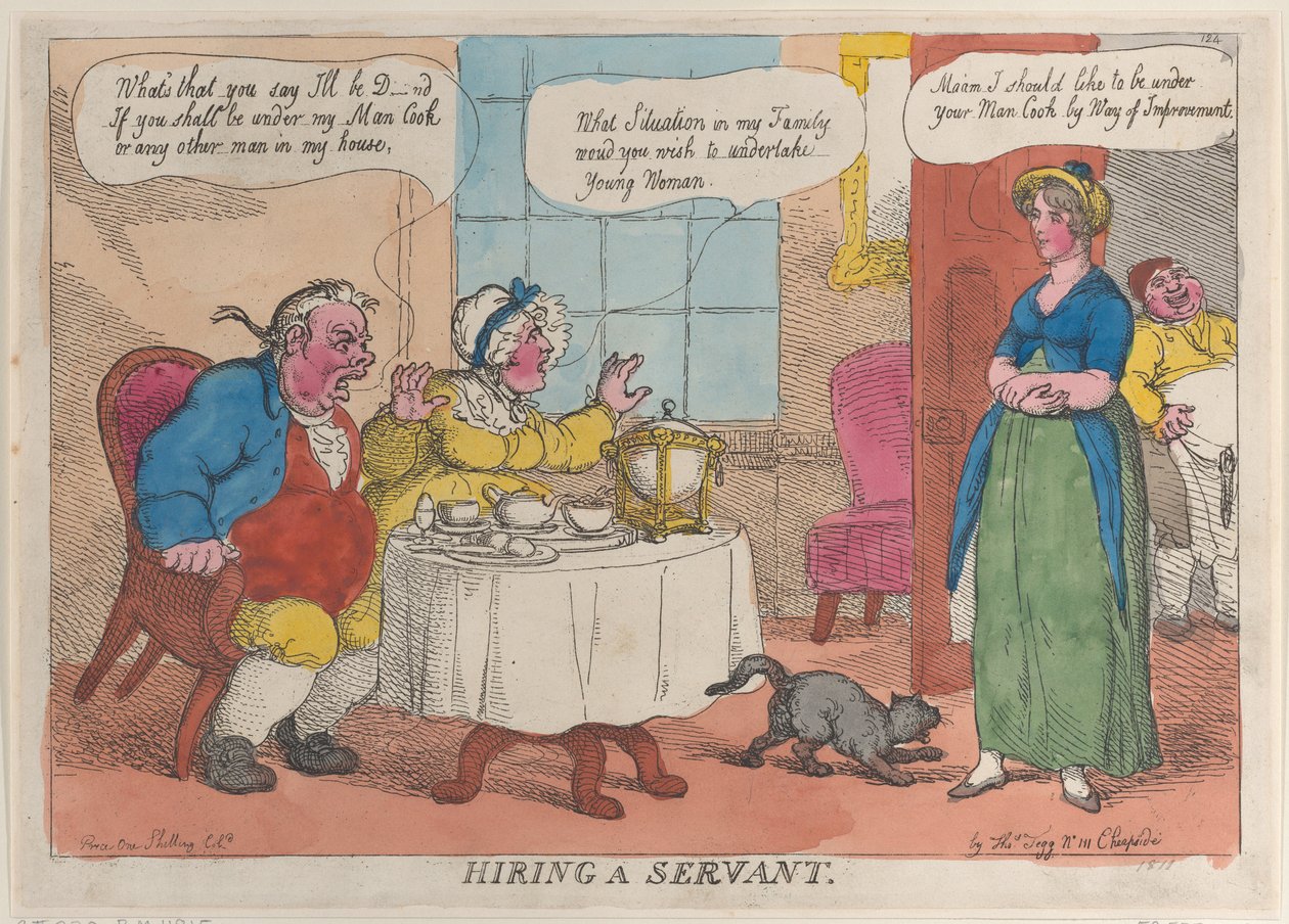 एक नौकर को किराए पर लेना, 1811., 1811। द्वारा थॉमस रोलैंड्सन