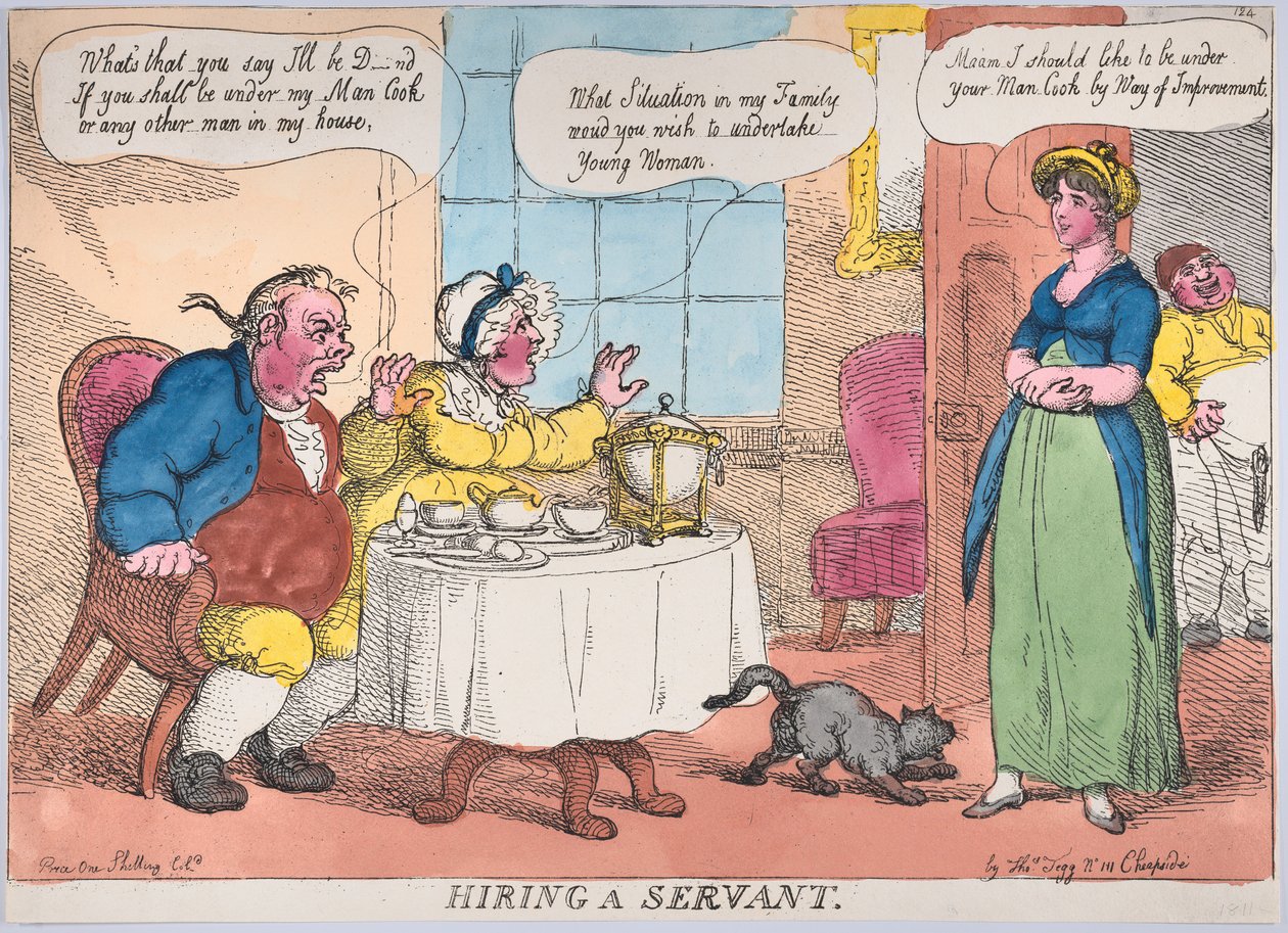 एक नौकर को किराए पर लेना, 1811., 1811। द्वारा थॉमस रोलैंड्सन