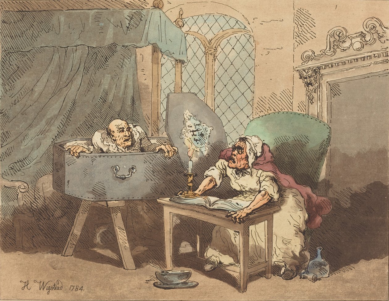 जी उठने, या भयभीत नर्स, 1784। द्वारा थॉमस रोलैंड्सन