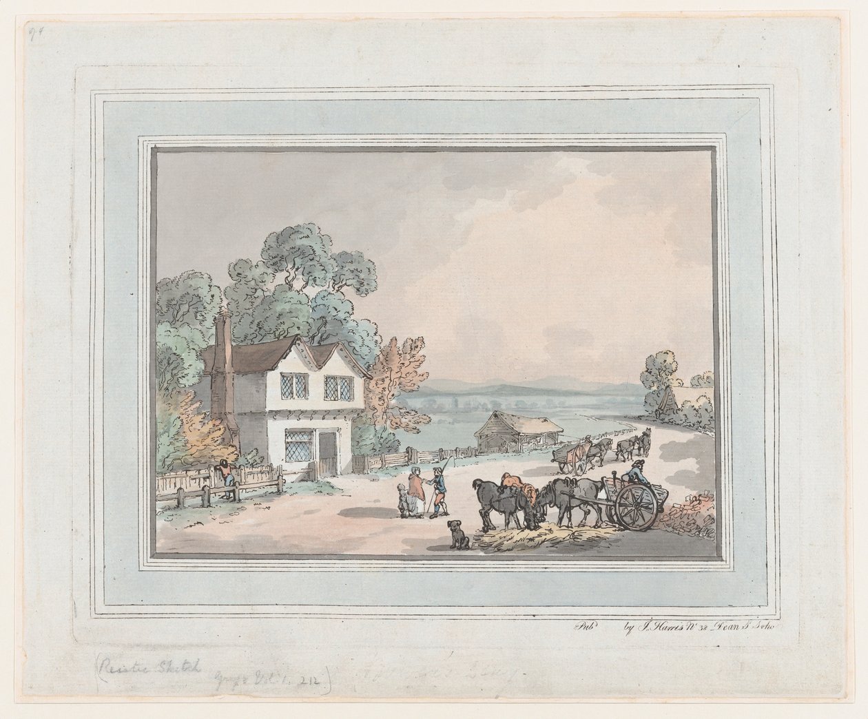ग्राम्य स्केच, 1787., 1787। द्वारा थॉमस रोलैंड्सन