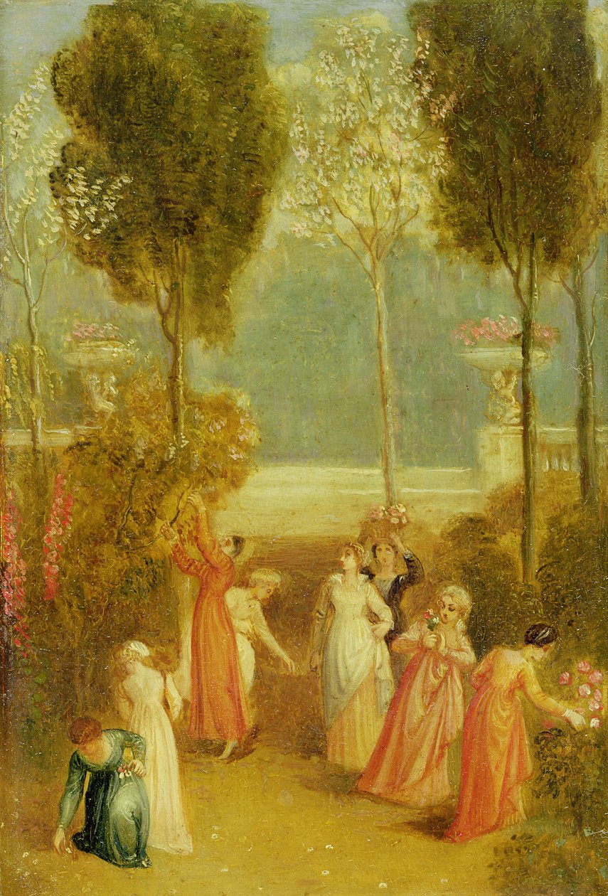 गार्डन, c.1820 (तेल पैनल पर) द्वारा थॉमस स्टॉथर्ड