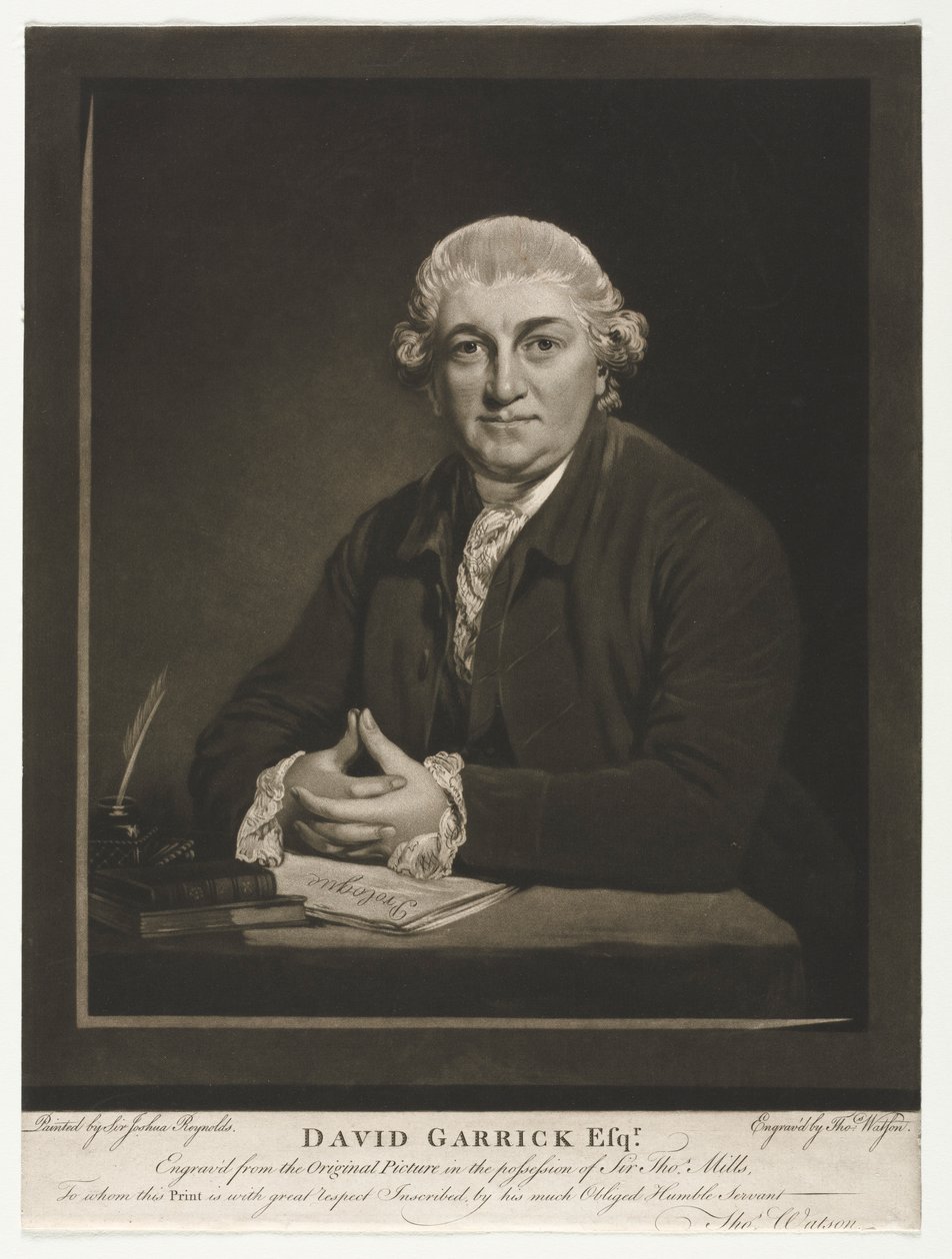 डेविड गैरिक, 1779। द्वारा थॉमस वाटसन