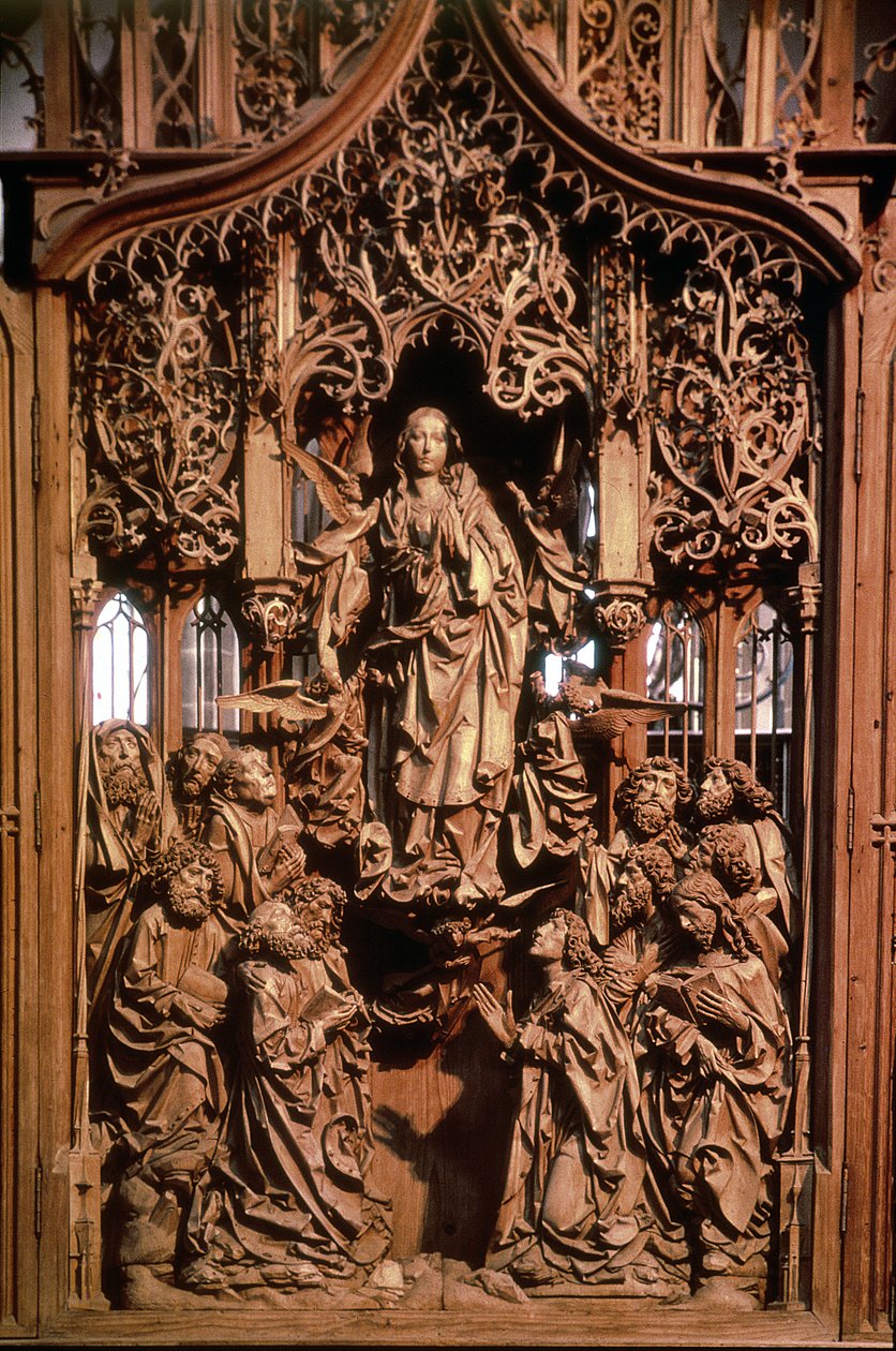 वर्जिन, Marienaltar का केंद्रीय पैनल, 1505-10 (सीमा) द्वारा टिलमैन बेल्ट कटर
