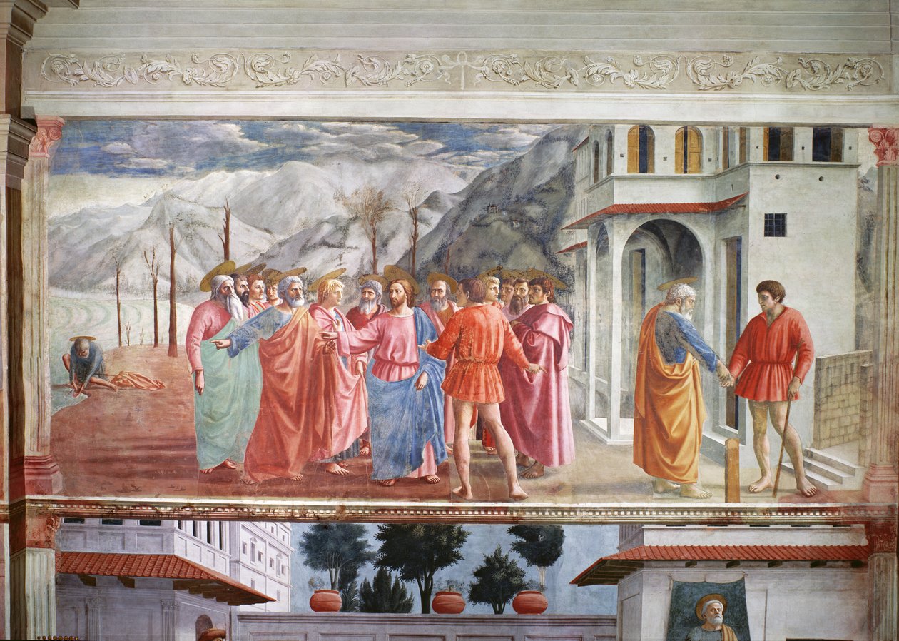 ब्रांज़ेकी चैपल से श्रद्धांजलि धन, c.1426 द्वारा टोमासो मासासिओ