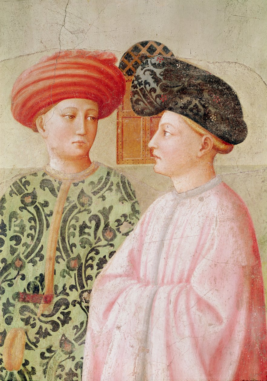 सेंट पीटर के पीछे के आंकड़ों का विस्तार, टैबिथा के राइजिंग से, c.1427 द्वारा टॉमासो मासोलिनो दा पैनिकेल