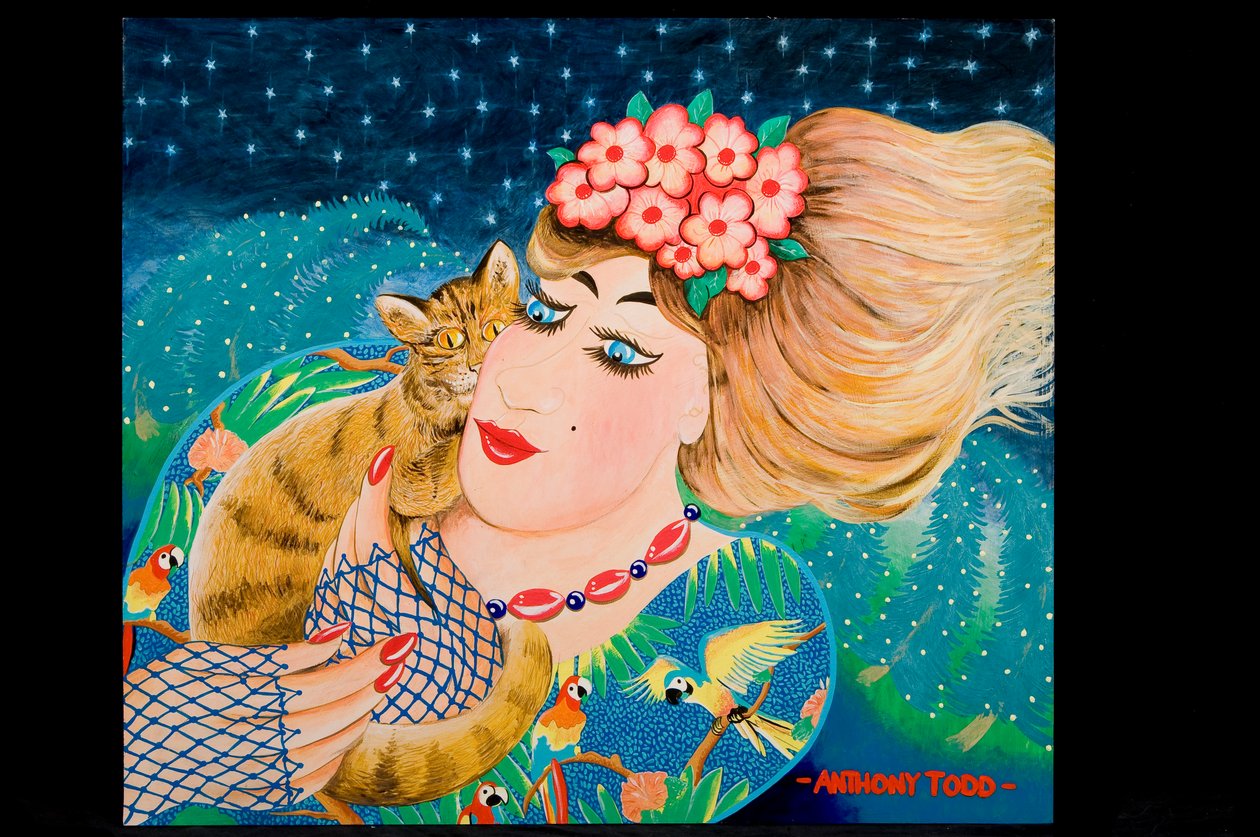 टीना और टेडी, 2010 (एक्रिलिक बोर्ड पर) द्वारा टोनी टोड