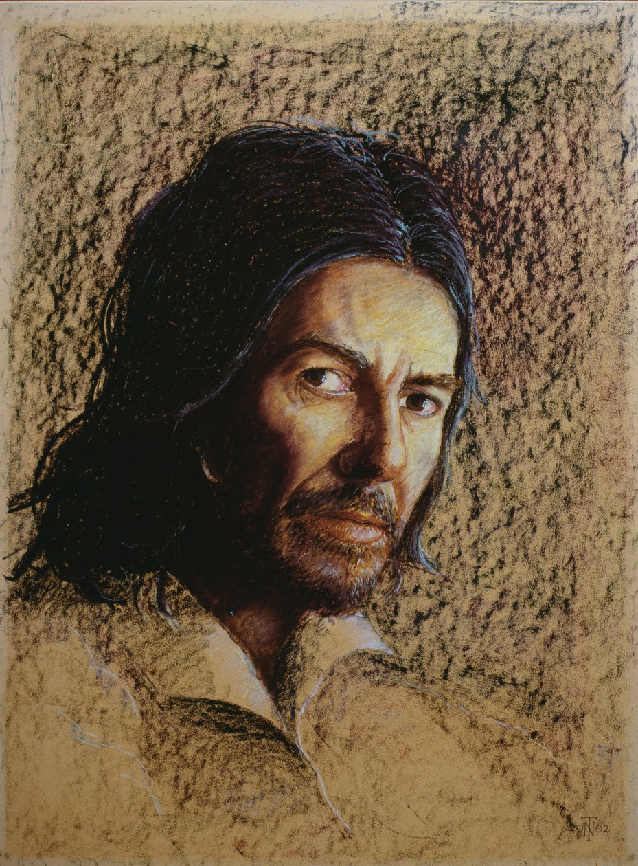 हैरिसन (1943-2002) (बोर्ड पर तेल पस्टेल) द्वारा ट्रेवर नील
