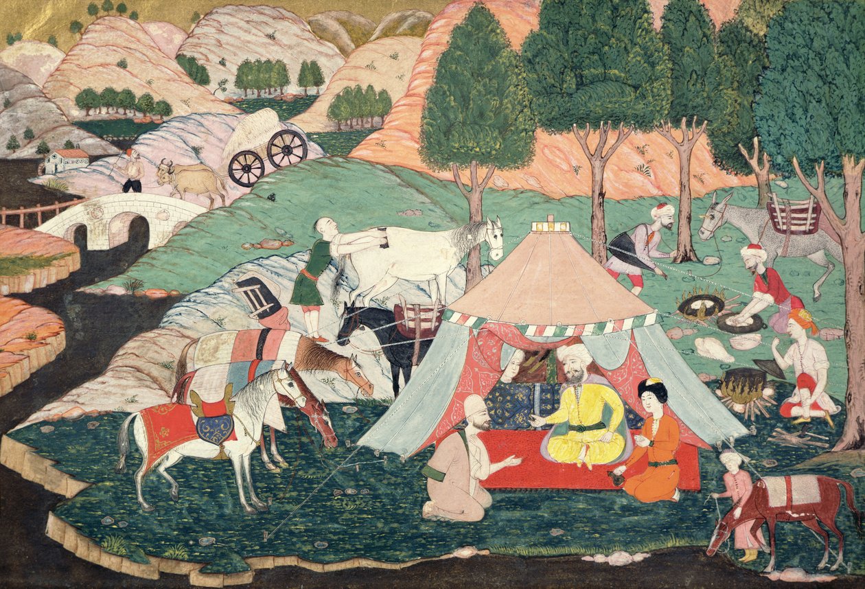 एक राजकुमार (चित्रित रेशम) का संग्रह द्वारा तुर्की स्कूल