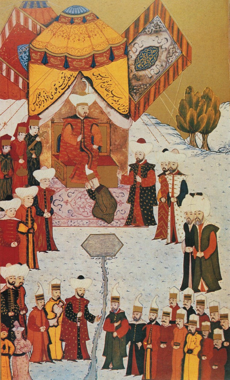 बेइज़ित ने सुल्तान की घोषणा की - पंद्रहवीं शताब्दी लघु द्वारा अज्ञात अज्ञात