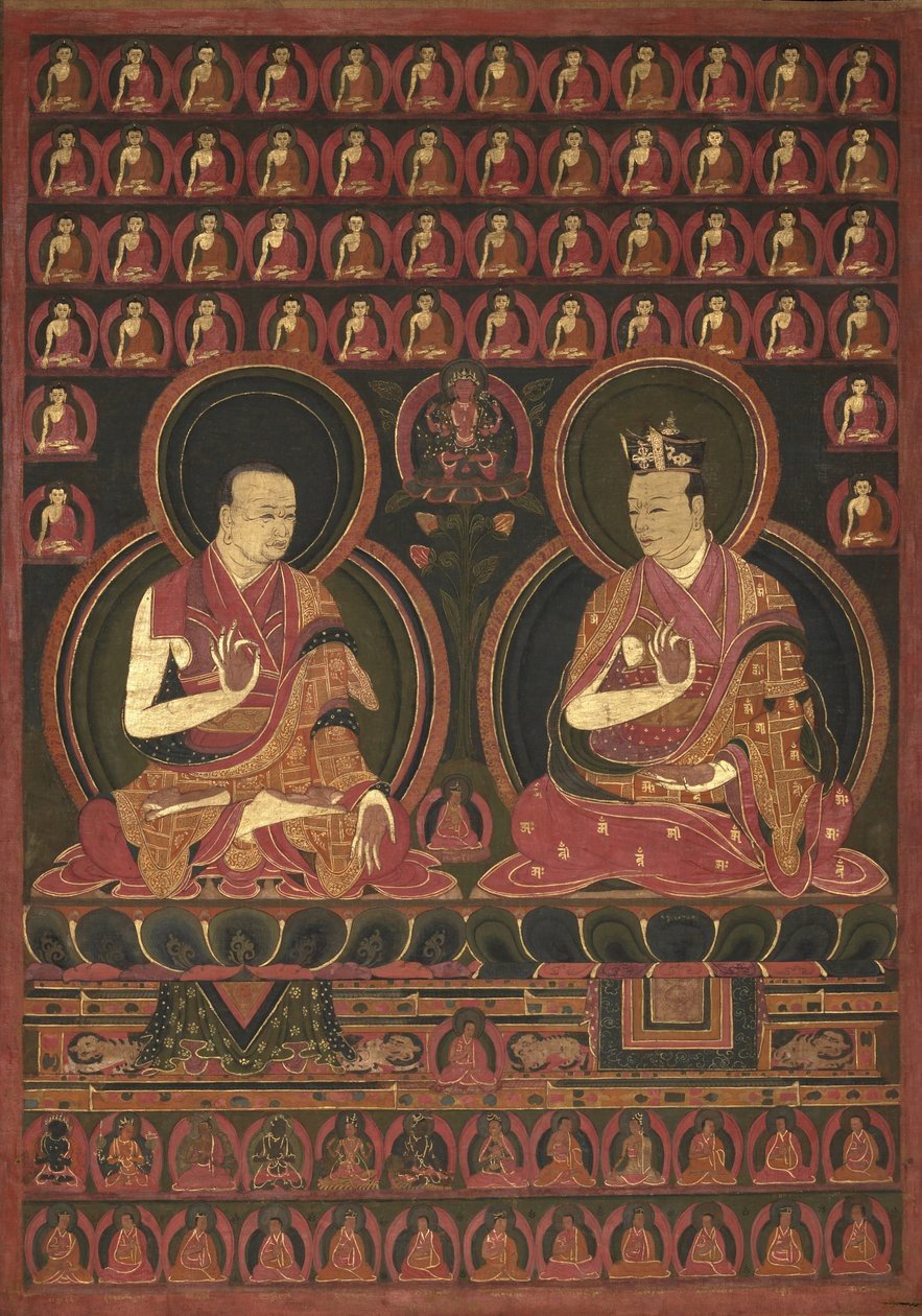 आठवें करमापा, मिक्यो दोरजे (1507-1554) और उनके शिक्षक प्रथम संगे न्येनपा द्वारा अज्ञात अज्ञात