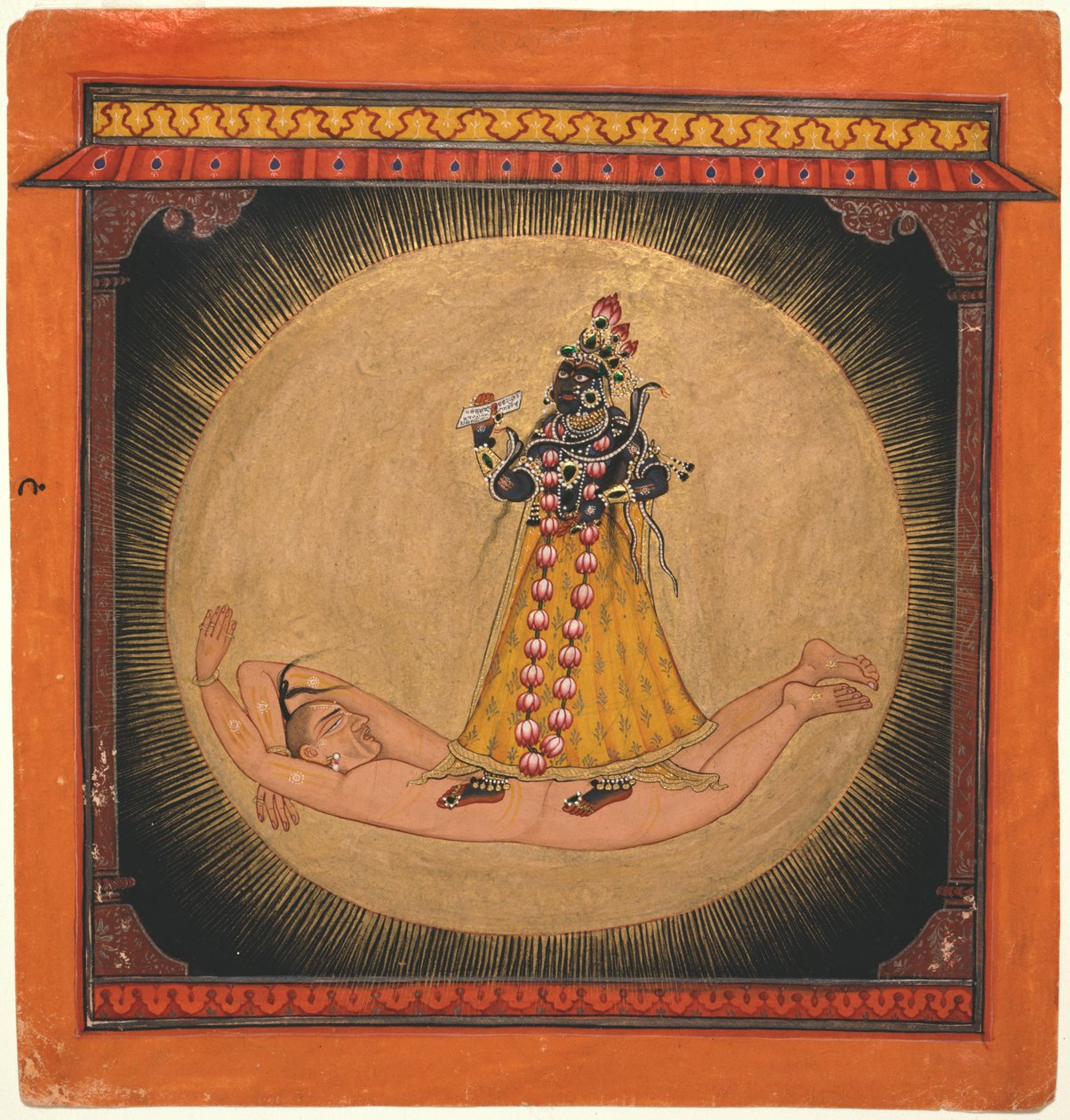निर्माता अज्ञात, भारत - उगते सूर्य के भीतर भद्रकाली द्वारा अज्ञात अज्ञात