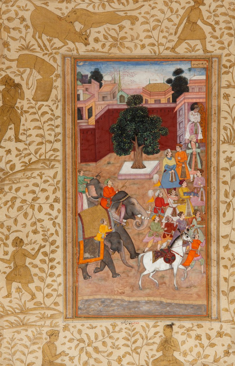 अबू-एल फ़ज़ल के अकबर नमः में अकबर के बादशाह का जुलूस द्वारा अज्ञात अज्ञात
