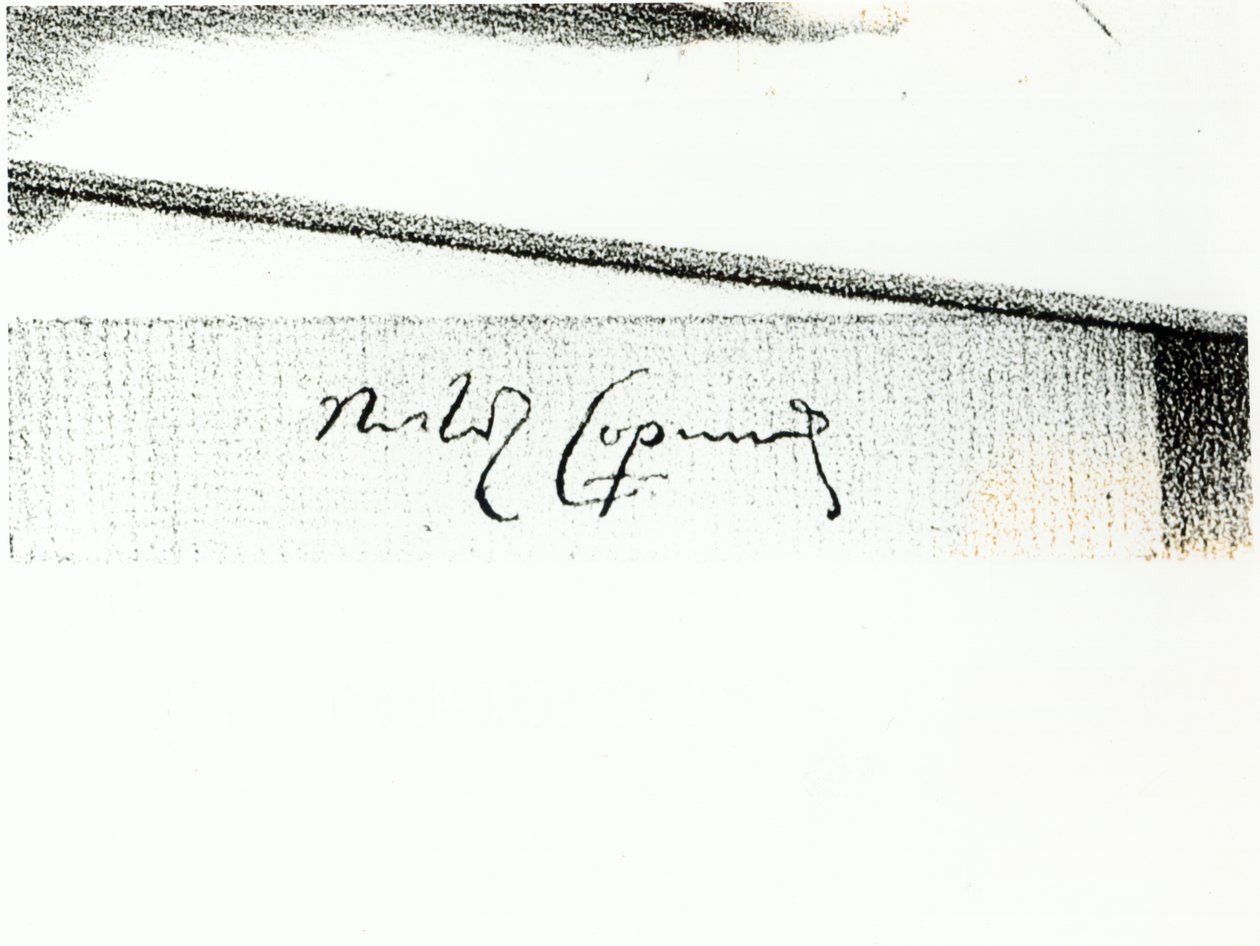 निकोलस कोपरनिकस का हस्ताक्षर (1473-1543) (बंडल फोटो) द्वारा अज्ञात अज्ञात