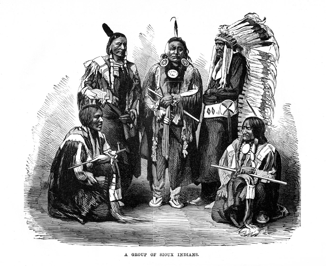 सिओक्स इंडियंस का एक समूह, 1872 द्वारा अज्ञात