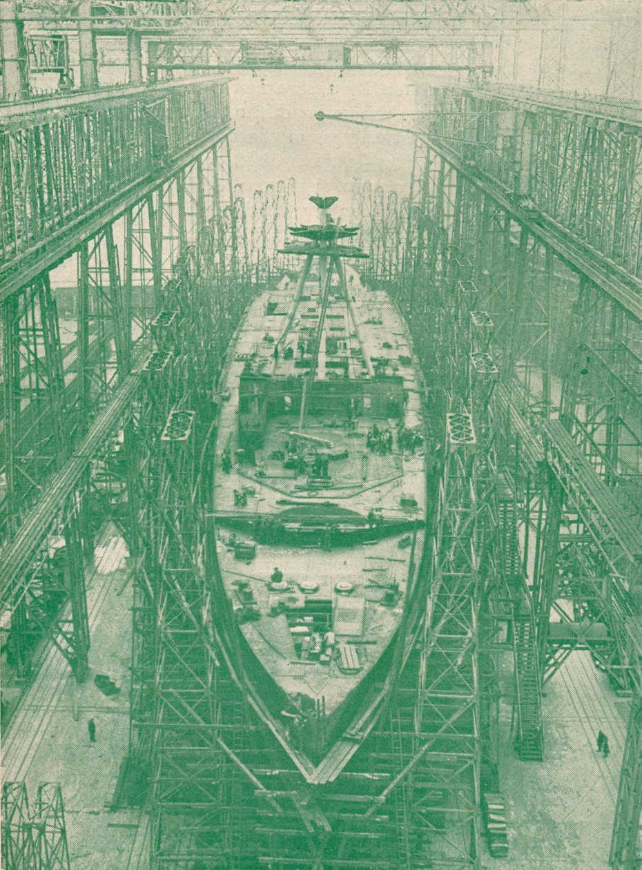 निर्माणाधीन प्रकाश क्रूजर, c1917 1919 द्वारा अज्ञात
