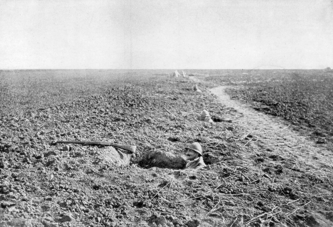 फ्रांसीसी पैदल सेना के लोमड़ियों की एक पंक्ति, 1918 द्वारा अज्ञात