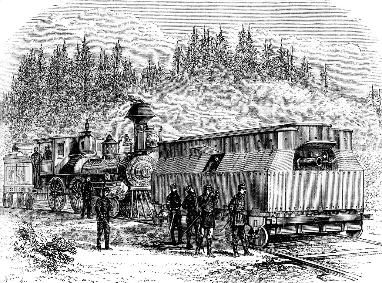एक रेलरोड बैटरी, अमेरिकी गृहयुद्ध, 1861-1865 c1880 द्वारा अज्ञात