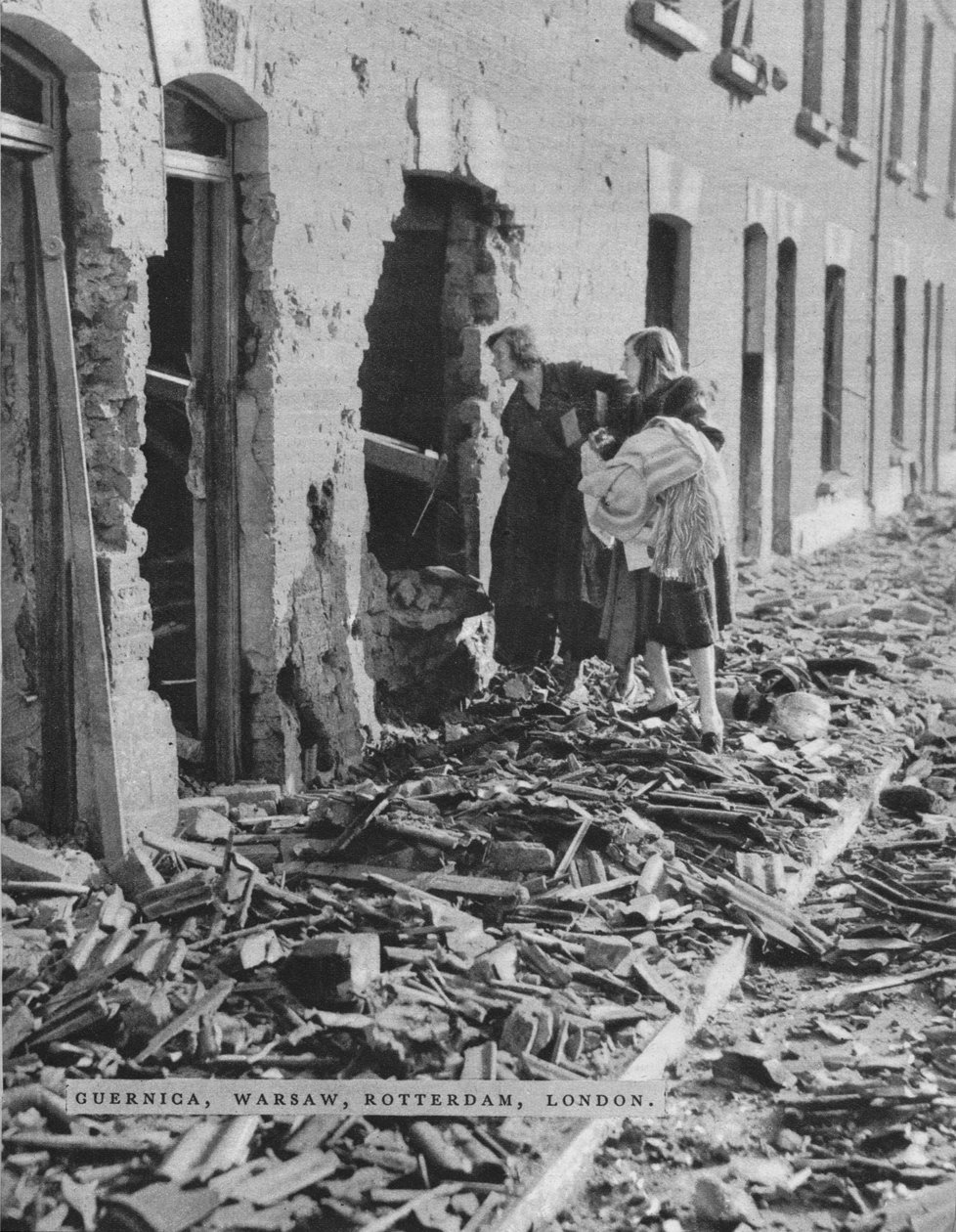 लंदन ब्लिट्ज के दौरान एक दृश्य, c1940 1942 द्वारा अज्ञात