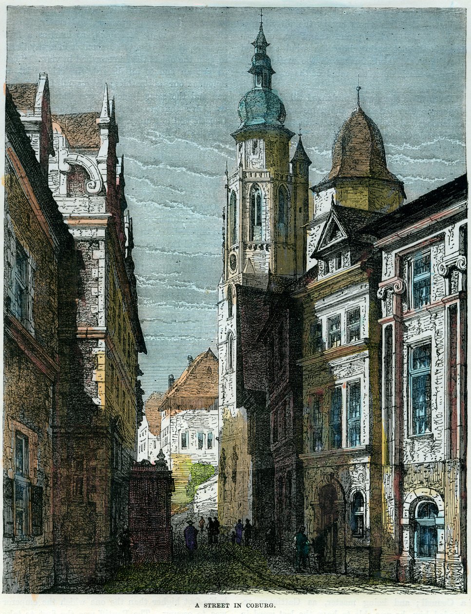 कोबर्ग, बवेरिया, जर्मनी में एक सड़क, c1880 द्वारा अज्ञात
