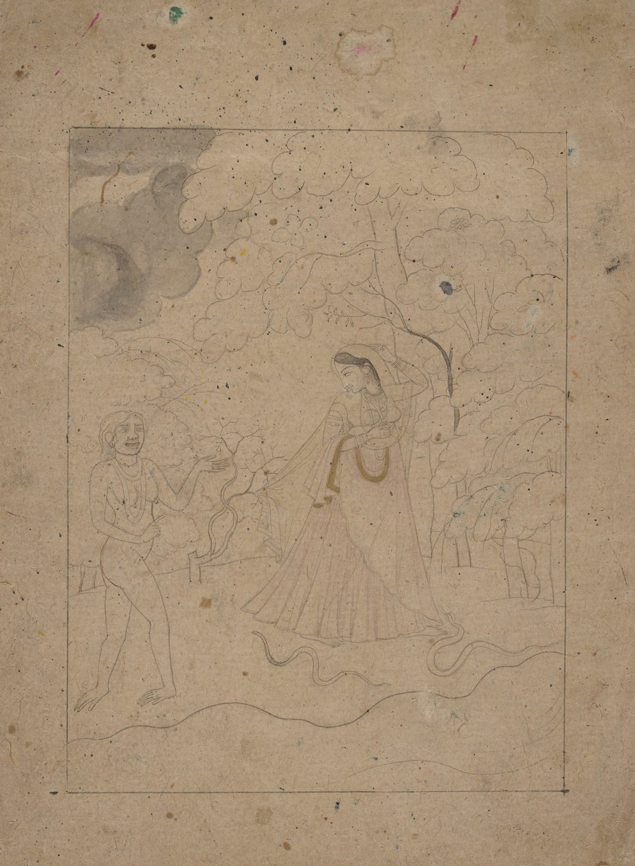 अभिसारिका नायिका नायिका ब्रेविंग द नाइट, सीए। 1800. द्वारा अज्ञात