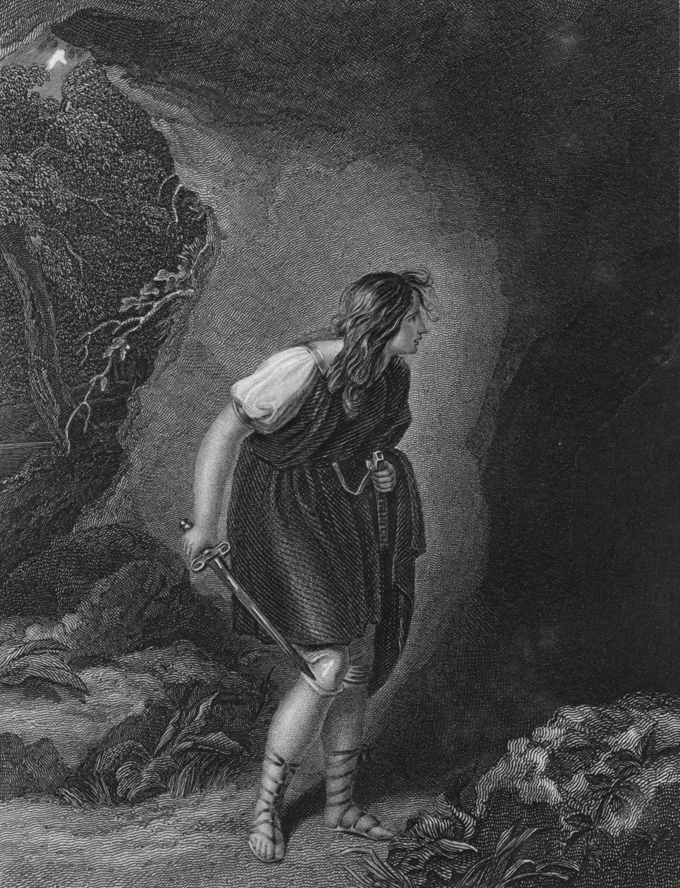 Cymbeline से अधिनियम III दृश्य vi, c19 वीं शताब्दी द्वारा अज्ञात