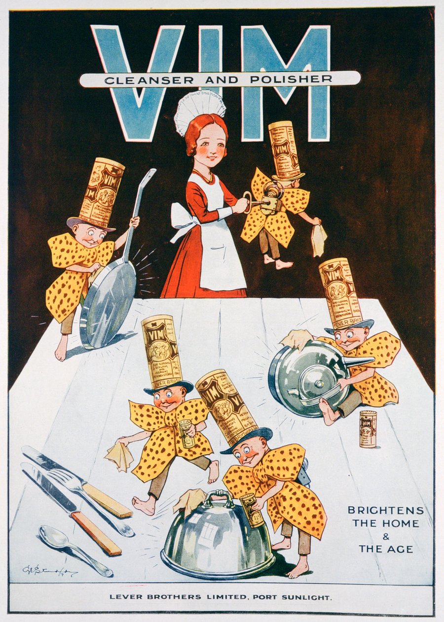 विम क्लींजर और पॉलिशर के लिए विज्ञापन, 1919 द्वारा अज्ञात