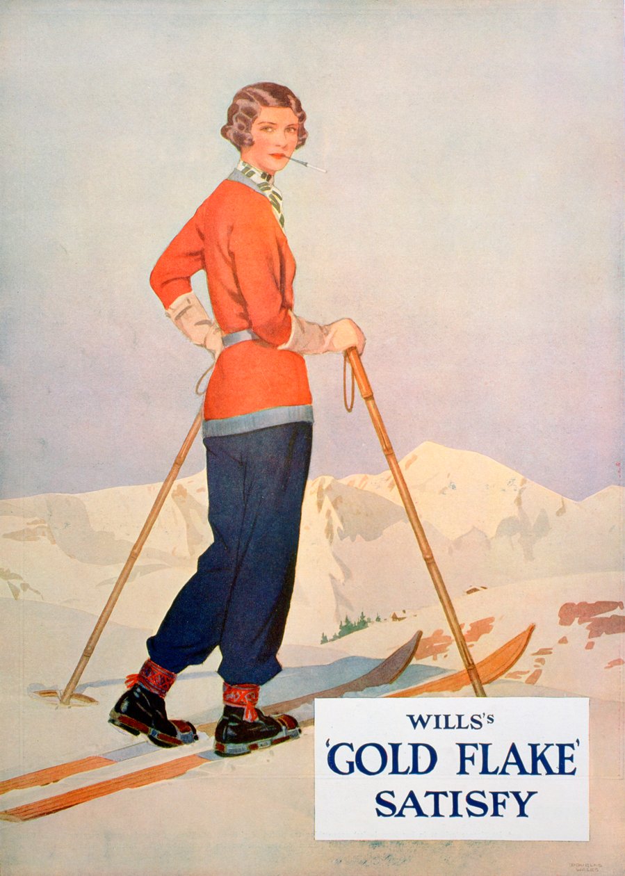 विल्स गोल्ड फ्लेक सिगरेट के लिए विज्ञापन, 1930 द्वारा अज्ञात